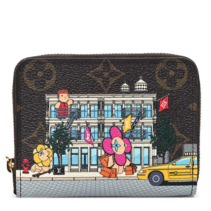 Louis Vuitton Monogram 2022 Christmas Animation New York Soho Zippy Coin Purse Yellow 1 of 8
