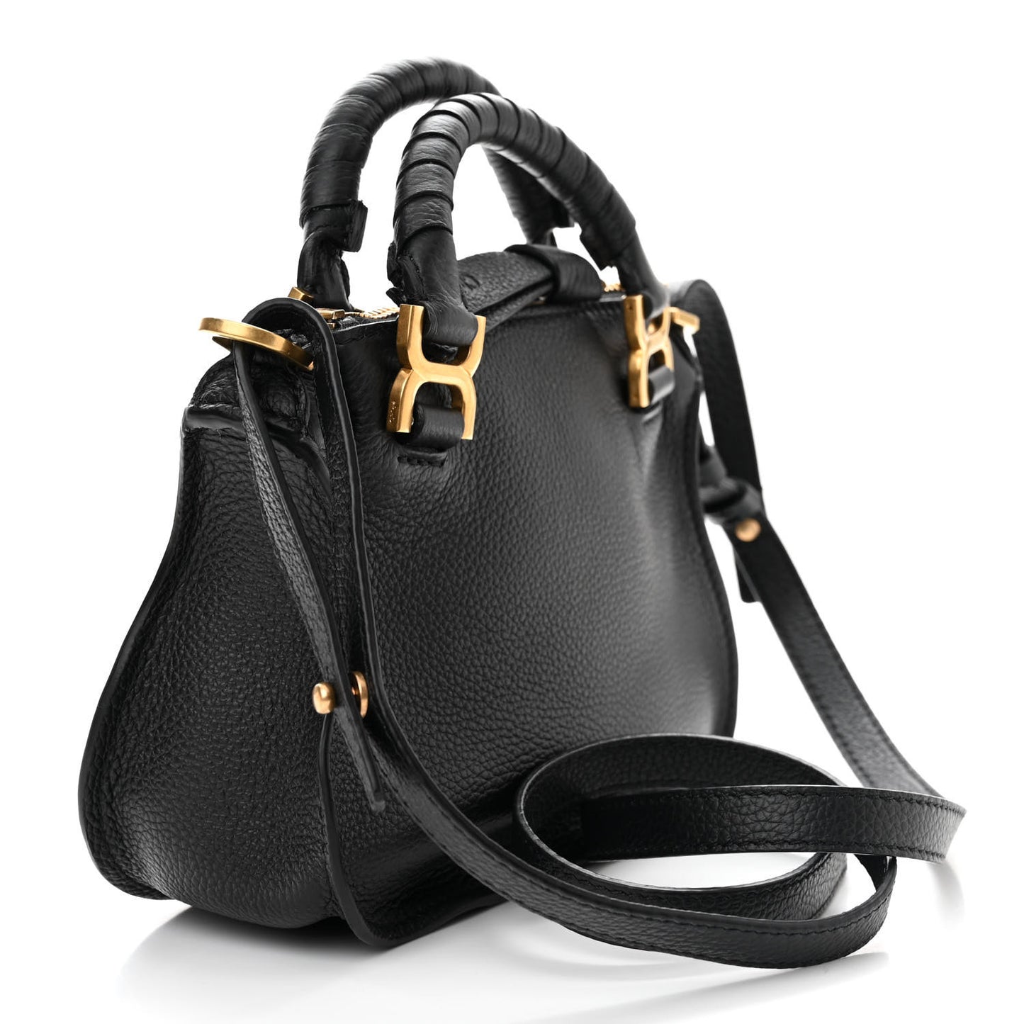 Calfskin Mini Marcie Satchel Black