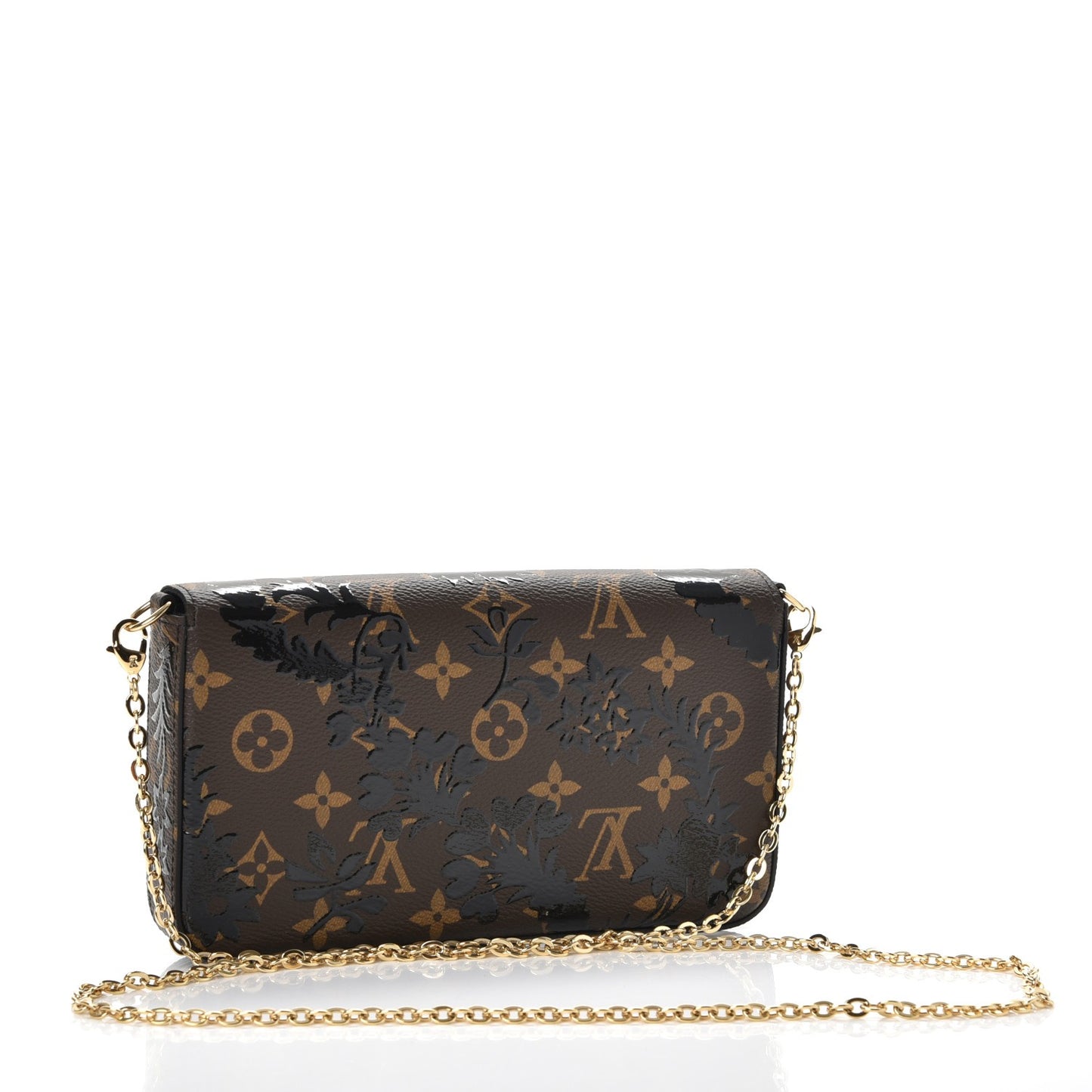 Monogram Blossom Pochette Felicie Chain Wallet Black