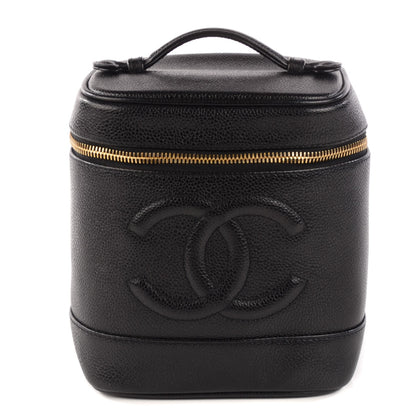 Chanel Caviar Vanity Cosmetic Case Black 1 of 9