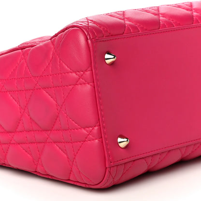 Christian Dior Lambskin Cannage Medium Lady Dior Pink 5 of 21