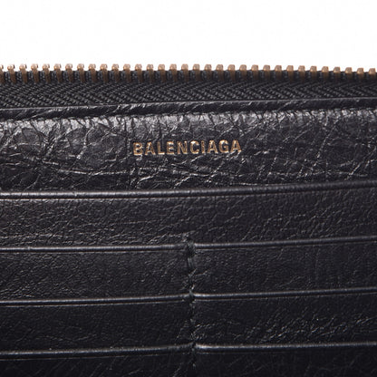 Balenciaga Agneau Arena Graffiti All Over Classic Hardware Continental Zip Around Wallet Black White 6 of 9