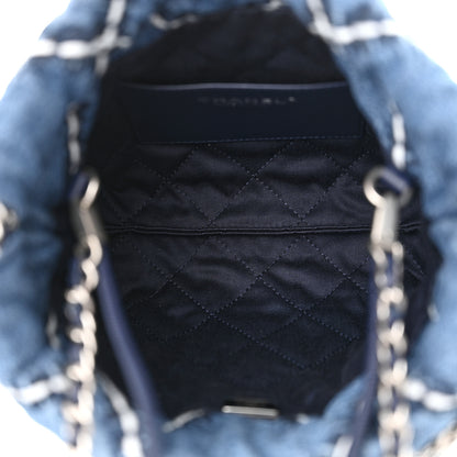 Chanel Denim Stitched Quilted Mini Chanel 22 Blue 5 of 10