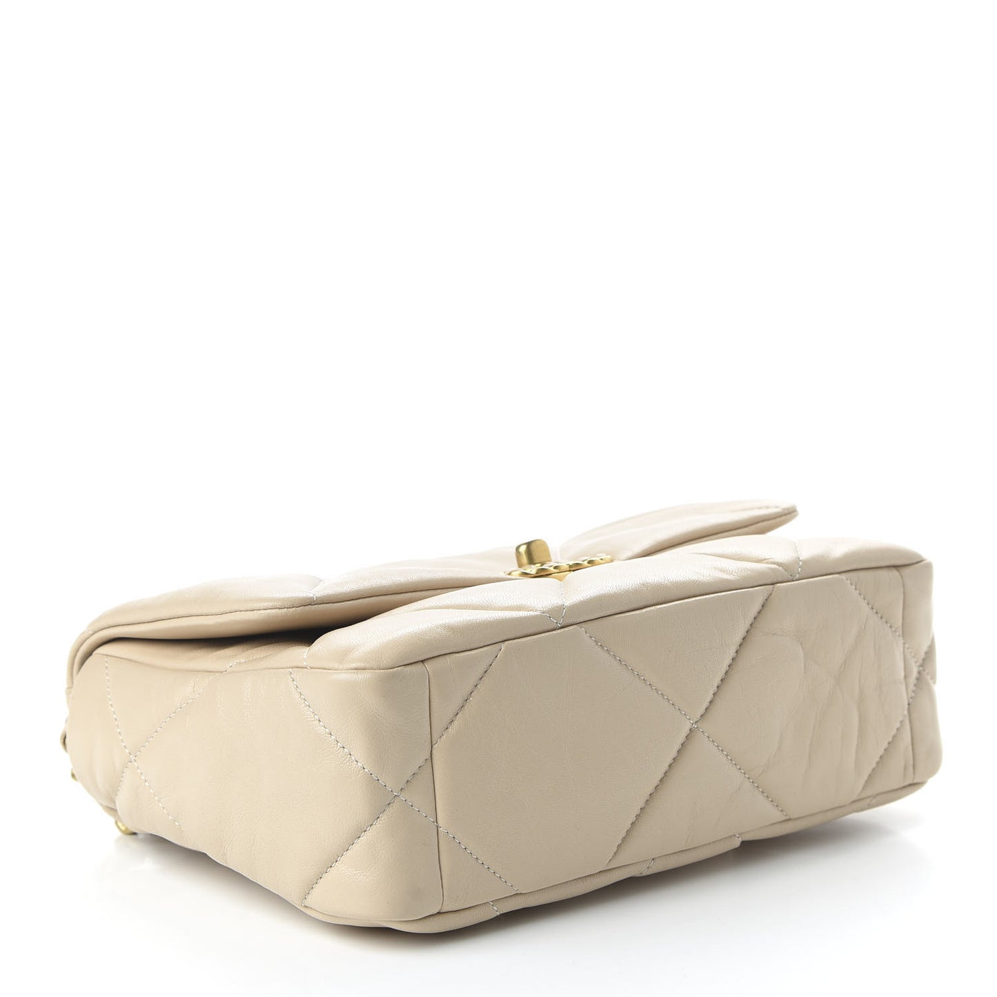 Lambskin Quilted Medium 19 Flap Beige