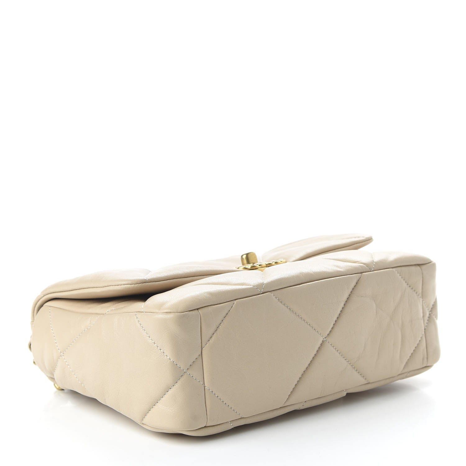 Chanel Lambskin Quilted Medium 19 Flap Beige 4 of 10