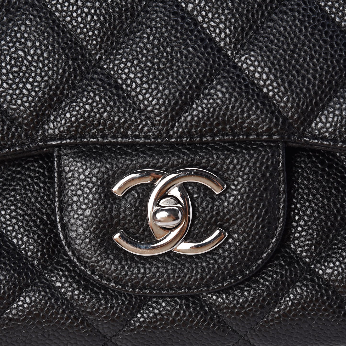 Caviar Quilted Jumbo Single Flap Black