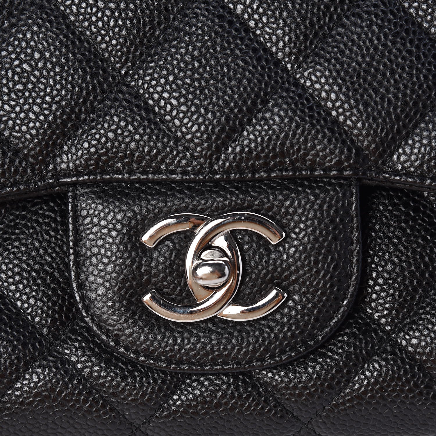 Chanel Caviar Quilted Jumbo Single Flap Black 8 of 10