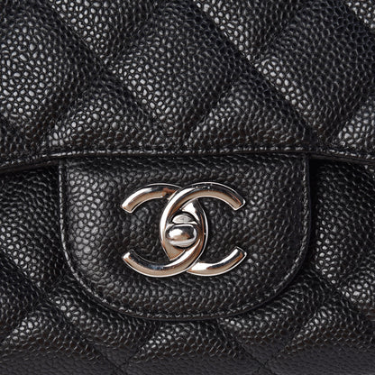 Chanel Caviar Quilted Jumbo Single Flap Black 8 of 10