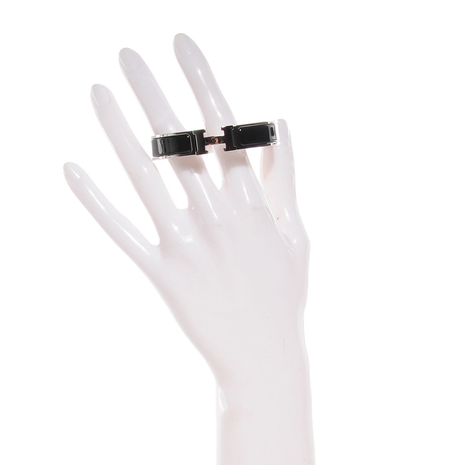 Hermes Enamel Narrow Clic Clac H Bracelet PM Black 2 of 5