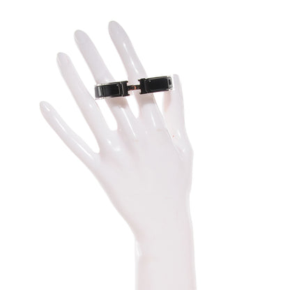 Hermes Enamel Narrow Clic Clac H Bracelet PM Black 2 of 5