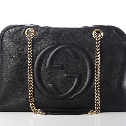Gucci Pebbled Calfskin Medium Soho Bowler Black 7 of 9