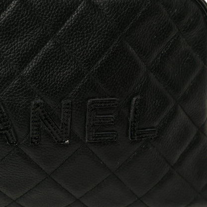 Chanel Caviar Patent Quilted Bowler Black 17 of 23