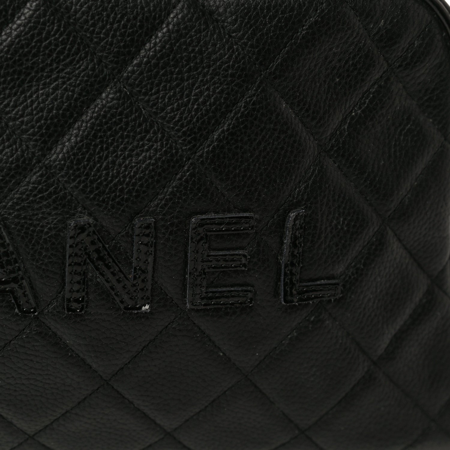 Chanel Caviar Patent Quilted Bowler Black 17 of 23