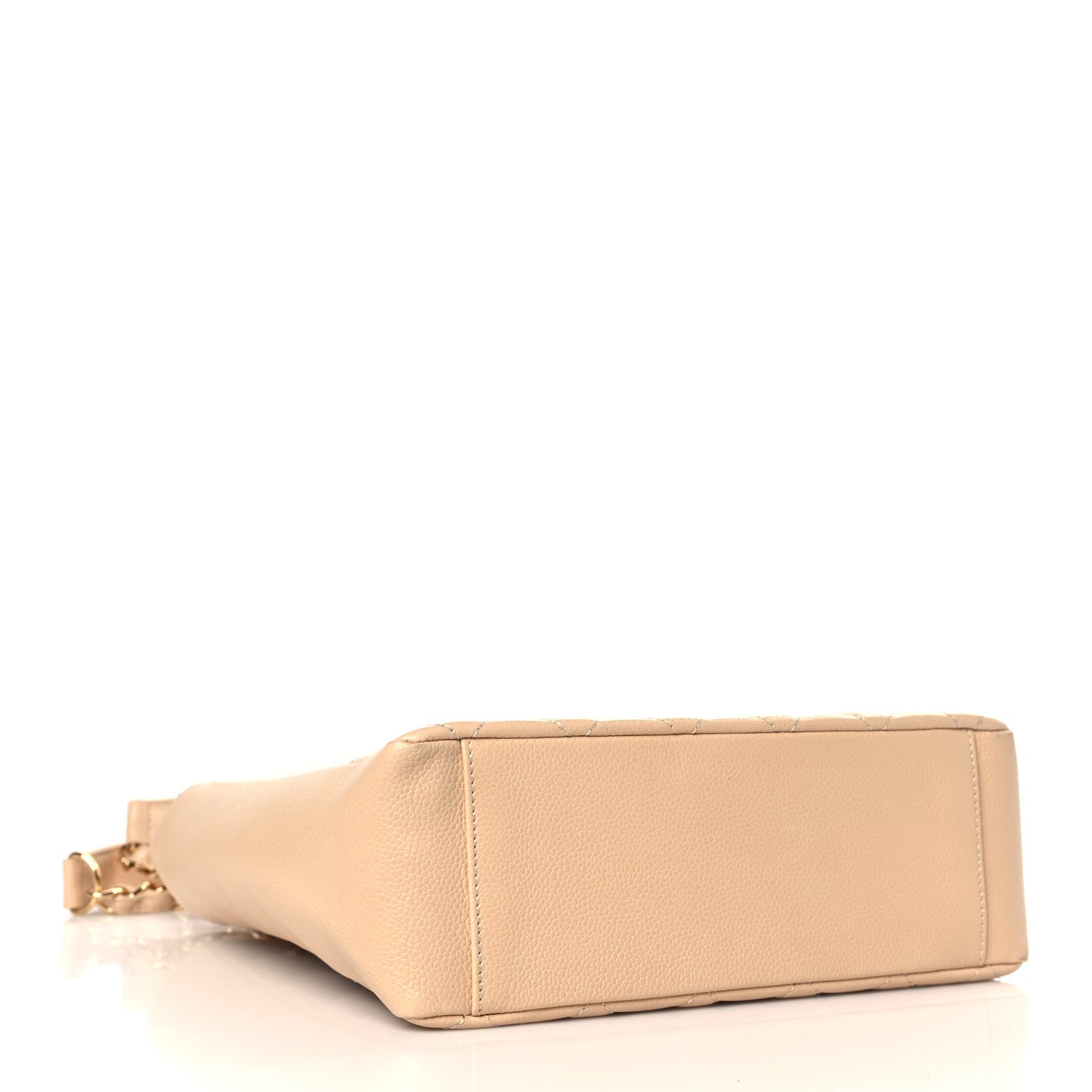 Caviar Quilted Petit Shopping Tote PST Beige Clair