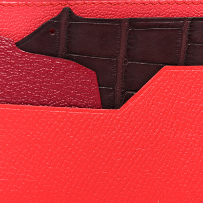 Hermes Epsom Chevre Mysore Matte Alligator Histoire Naturelle Petit H Card Holder 7 of 7