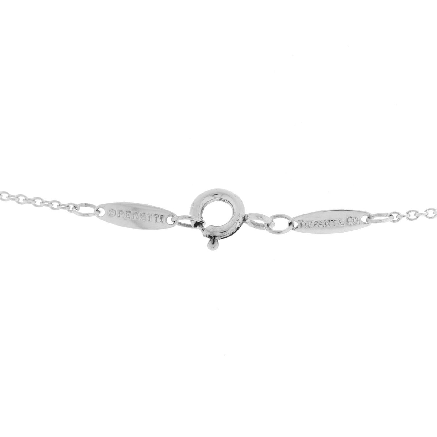 Sterling Silver 12mm Elsa Peretti Bean Pendant Necklace