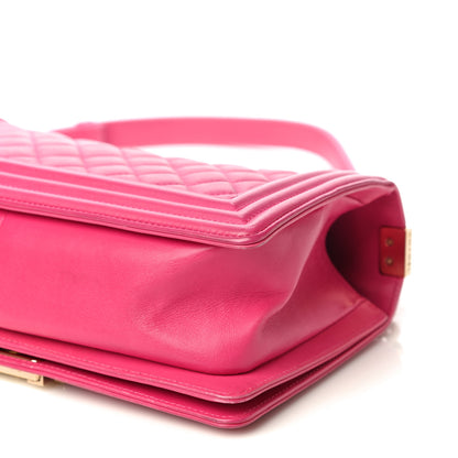 Chanel Lambskin Quilted Medium Boy Flap Pink 12 of 21