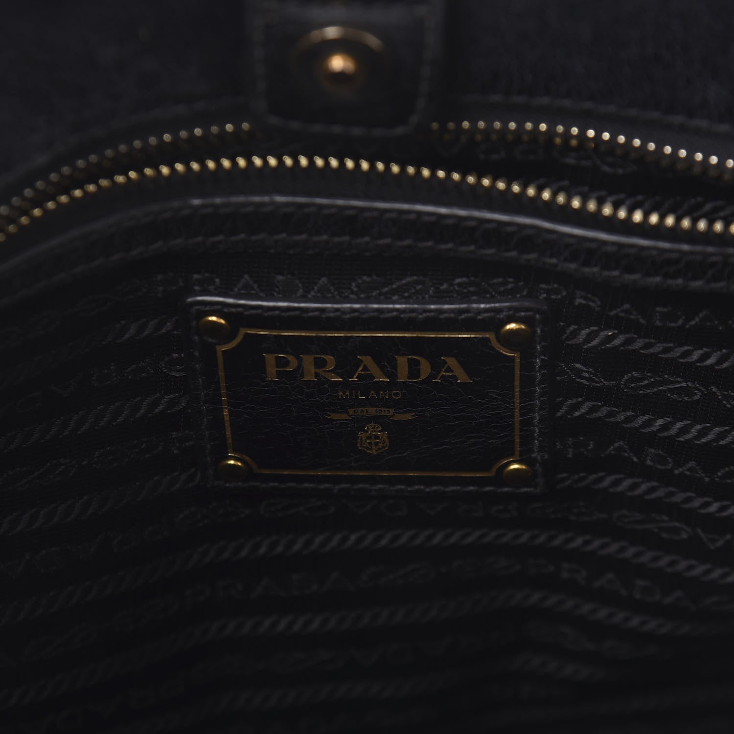 Prada Vitello Shine Top Handle Bag Black 8 of 9