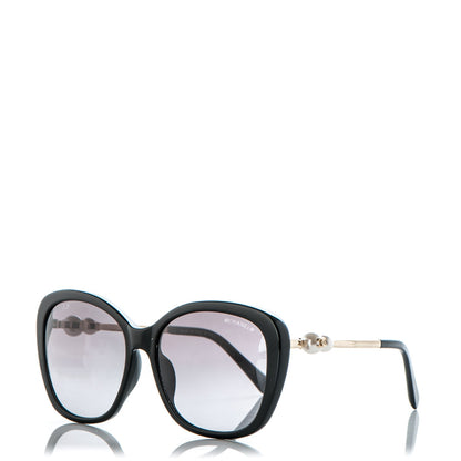 Chanel Acetate Butterfly Winter Pearl Sunglasses 5339-H Black 1 of 7