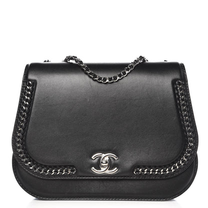 Chanel Calfskin Medium Braided Chic Flap Black 1 of 15