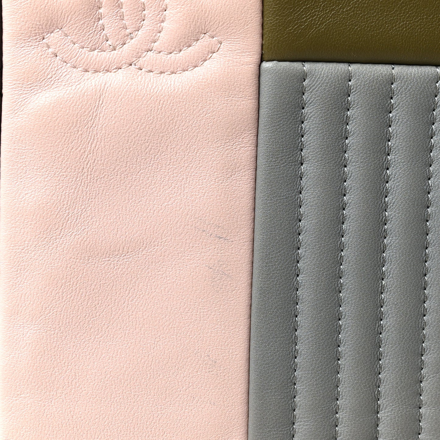 Lambskin Patchwork Large Cosmetic Case Multicolor