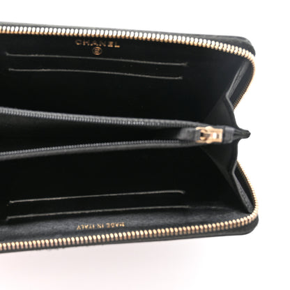 Chanel Caviar Quilted Medium Filigree Zip Around Wallet Black 5 of 11