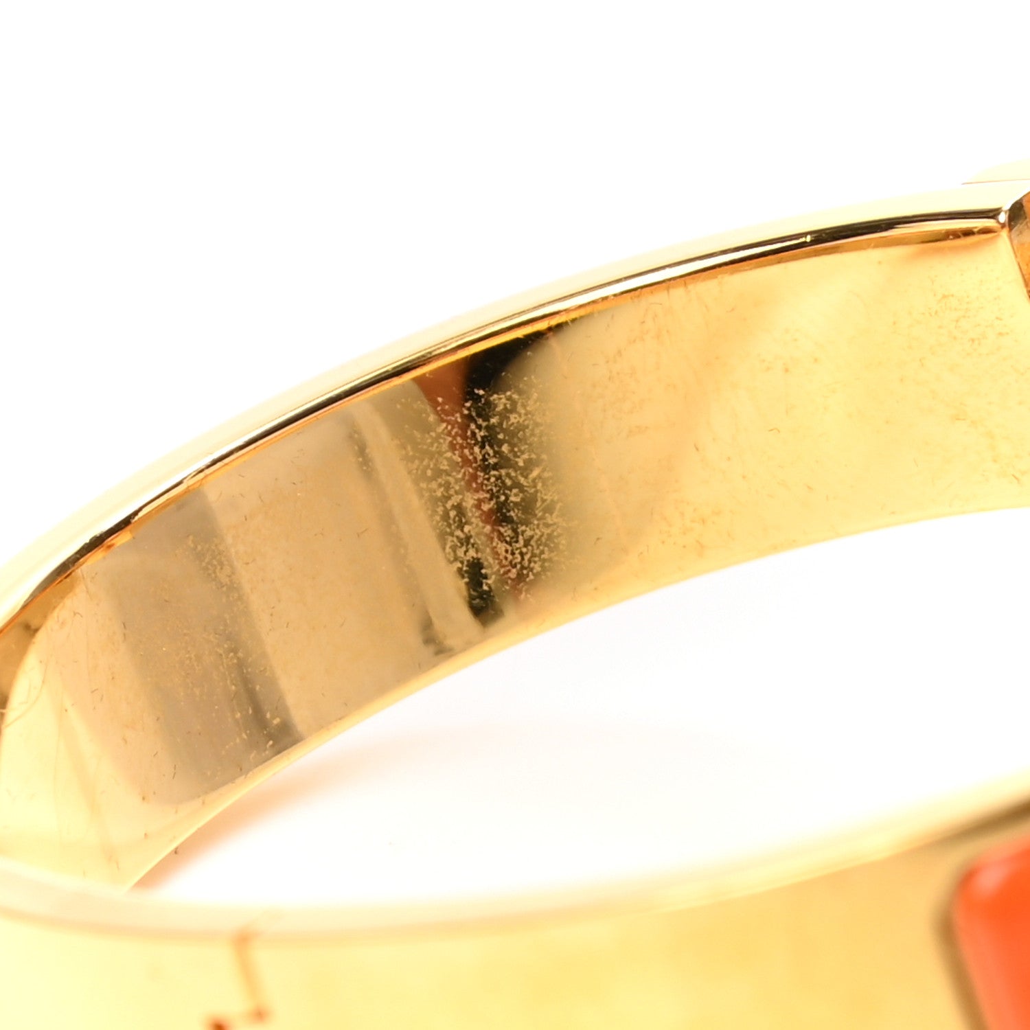 Hermes Enamel Narrow Clic Clac H Bracelet GM Orange 5 of 6