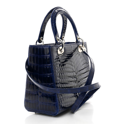 Christian Dior Alligator Medium Lady Dior Blue Roi 3 of 10