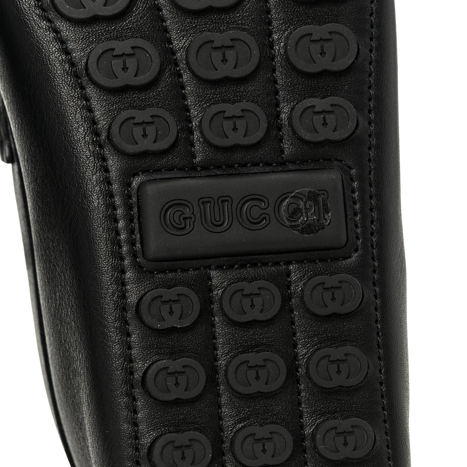 Gucci Soft Clove Calfskin Mens Horsebit Driver Loafers 12 Black 8 of 10