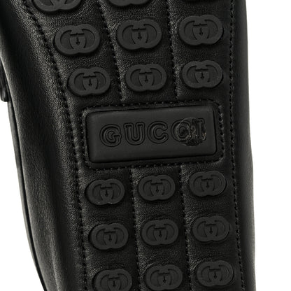 Gucci Soft Clove Calfskin Mens Horsebit Driver Loafers 12 Black 8 of 10