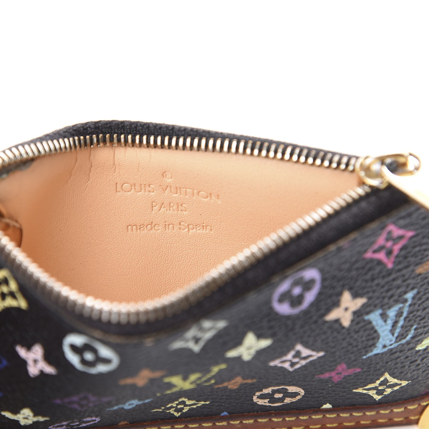 Monogram Multicolor Key Pouch Black