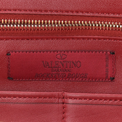 Valentino Garavani Vitello Monochrome Medium Rockstud All Over Tote Rosso Valentino 6 of 10