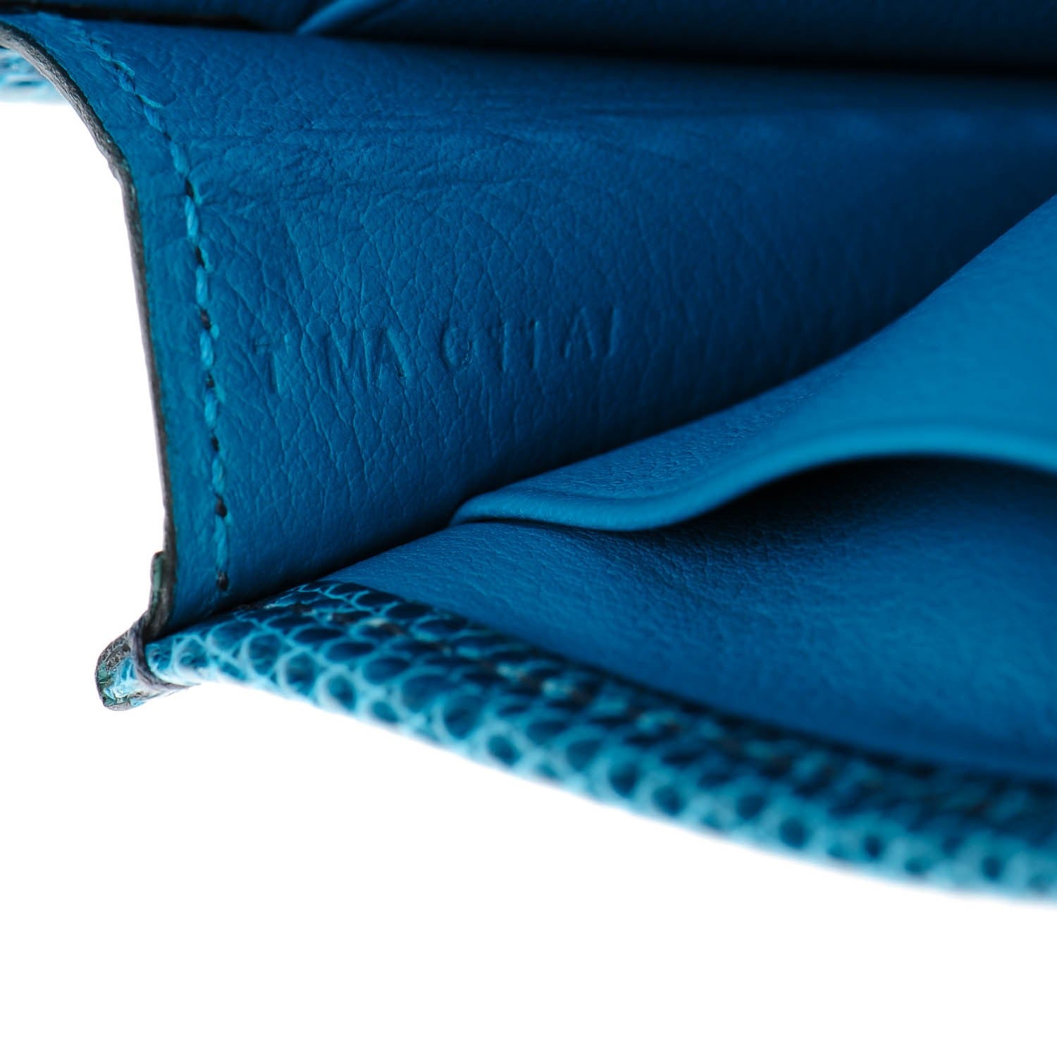 Hermes Swift Lizard Niloticus Jige Duo Turquoise Bleu Petrol 9 of 9
