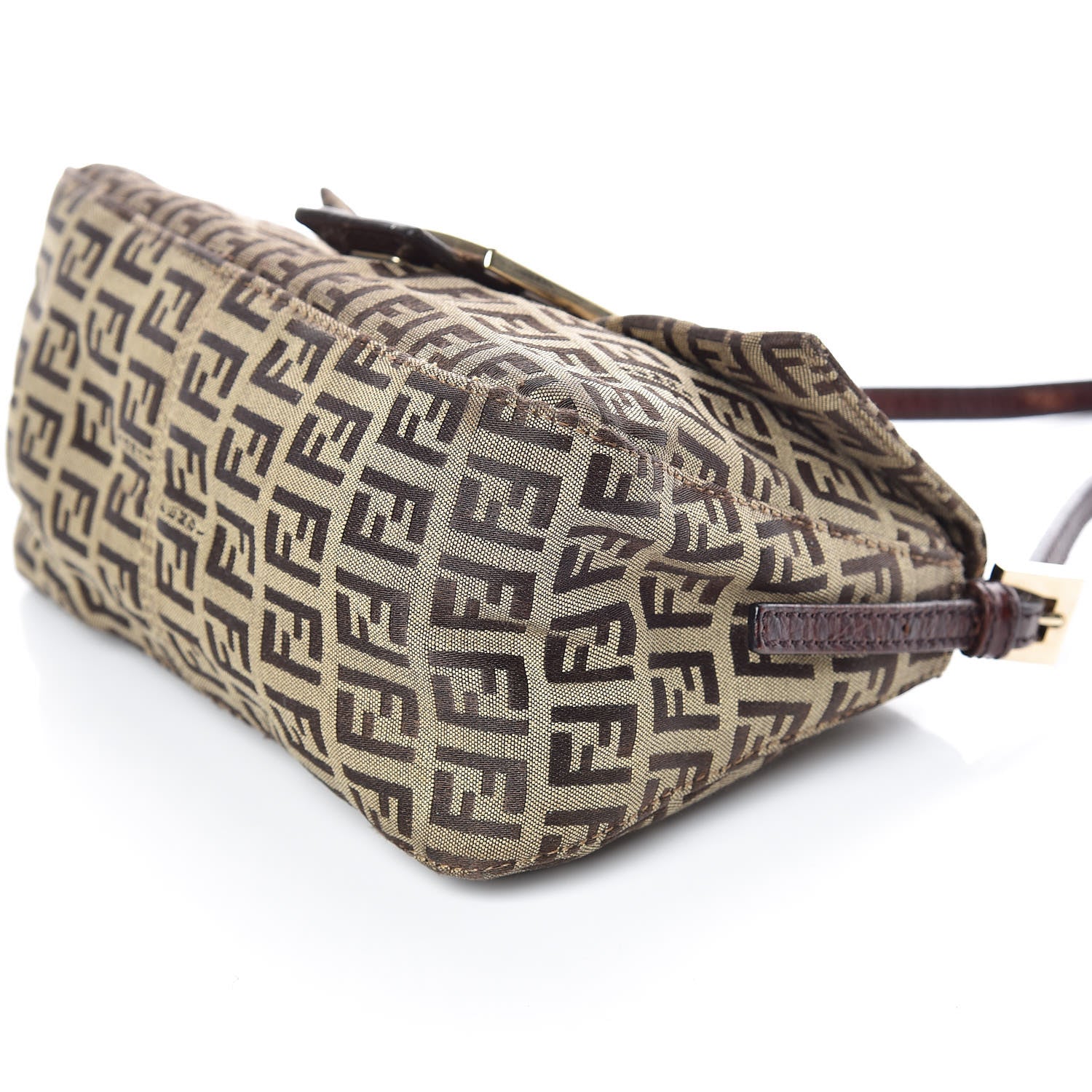 Fendi Zucchino Vitello Mini Mama Baguette Mogano Panna Bruciato 6 of 11