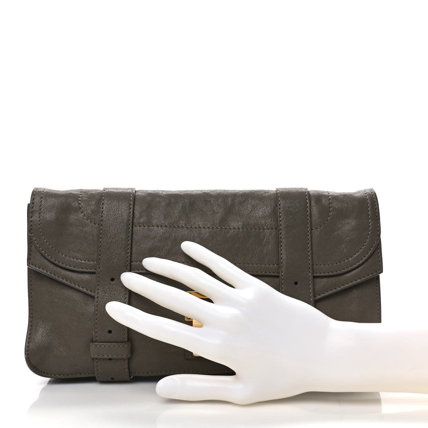 Lambskin PS1 Pochette Clutch Smoke