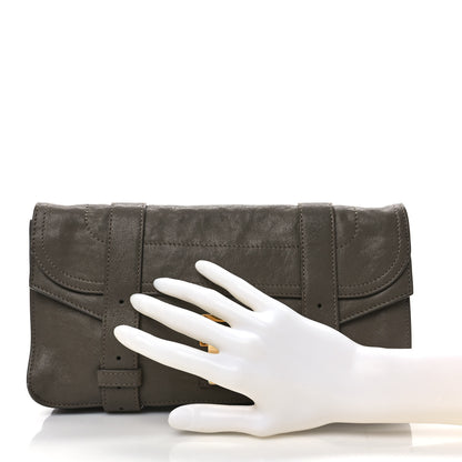 Proenza Schouler Lambskin PS1 Pochette Clutch Smoke 2 of 10