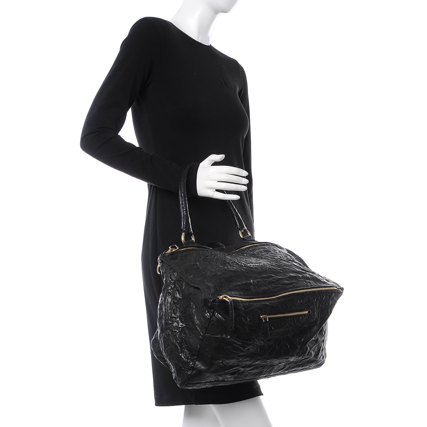 Givenchy Tumbled Sheepskin Large Pandora Black 3 of 10