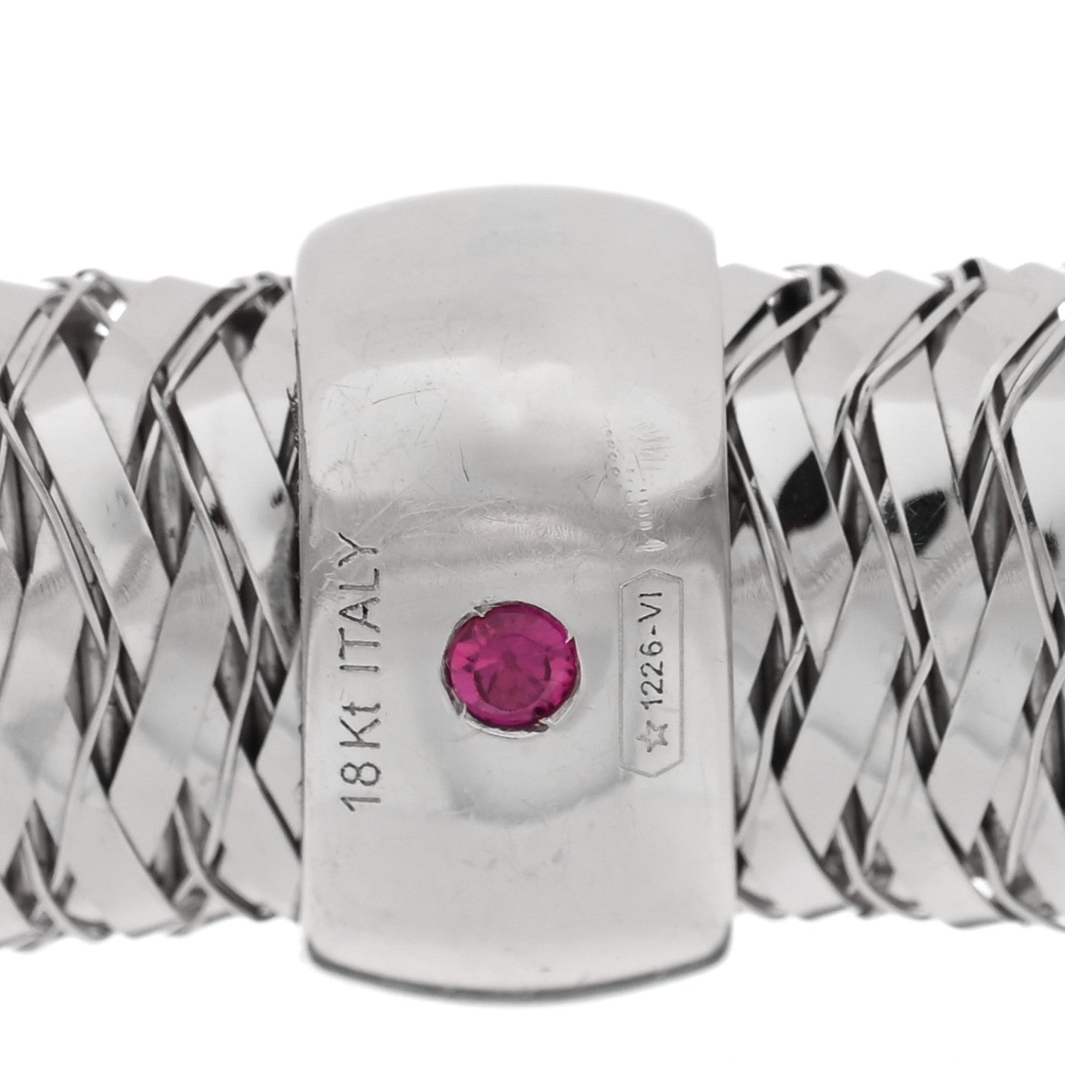Roberto Coin 18K White Gold Primavera Flex Bangle Bracelet 3 of 3