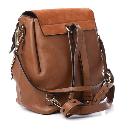 Chloe Suede Calfskin Medium Faye Backpack Tan 2 of 8