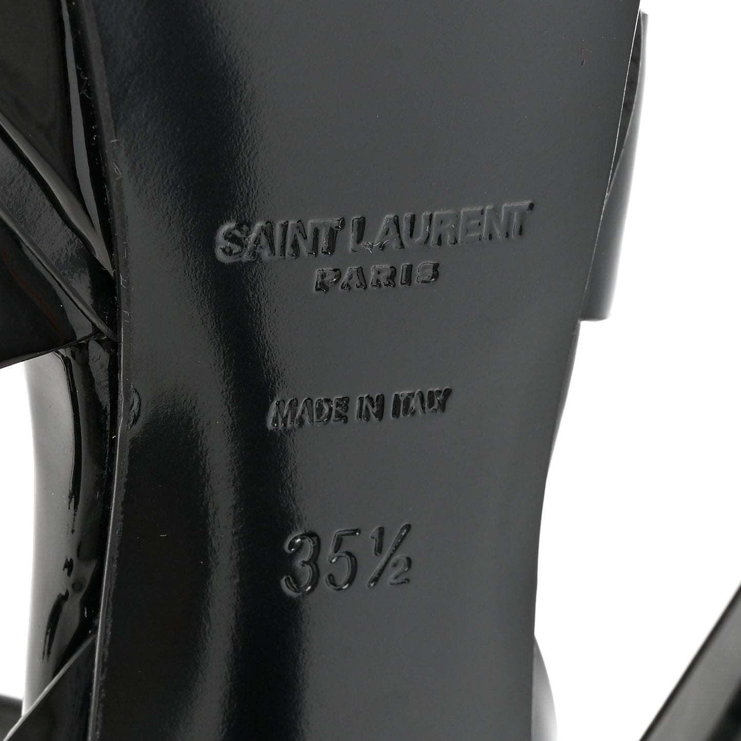Patent Tribute 105 Platform Sandals 35.5 Black