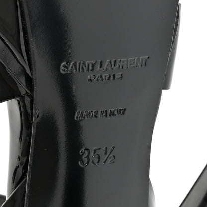 Saint Laurent Patent Tribute 105 Platform Sandals 35.5 Black 6 of 9
