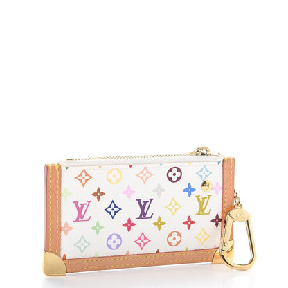 Louis Vuitton Monogram Multicolor Key Pouch White 3 of 7