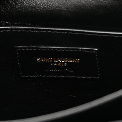 Saint Laurent Lambskin Quilted Monogram Medium Solferino Satchel Black 6 of 11