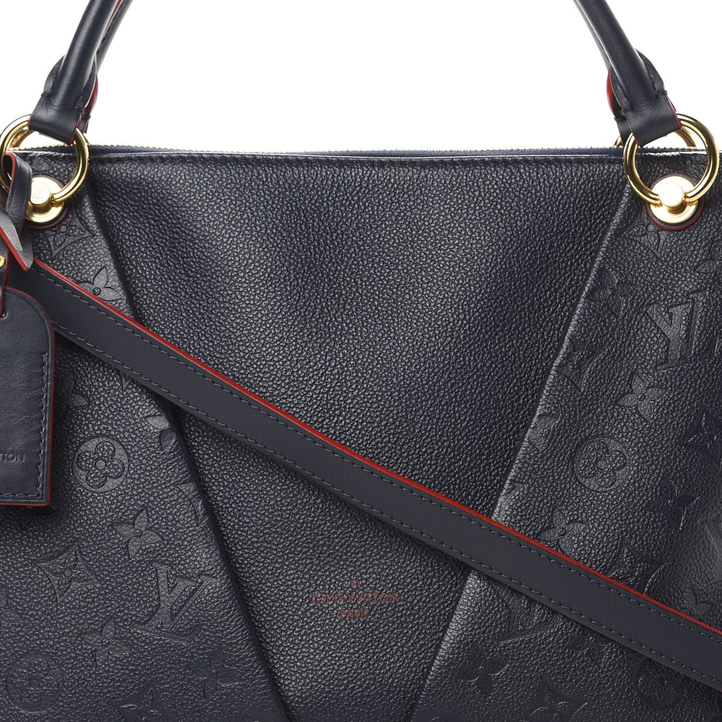 Empreinte V Tote MM Marine Rouge