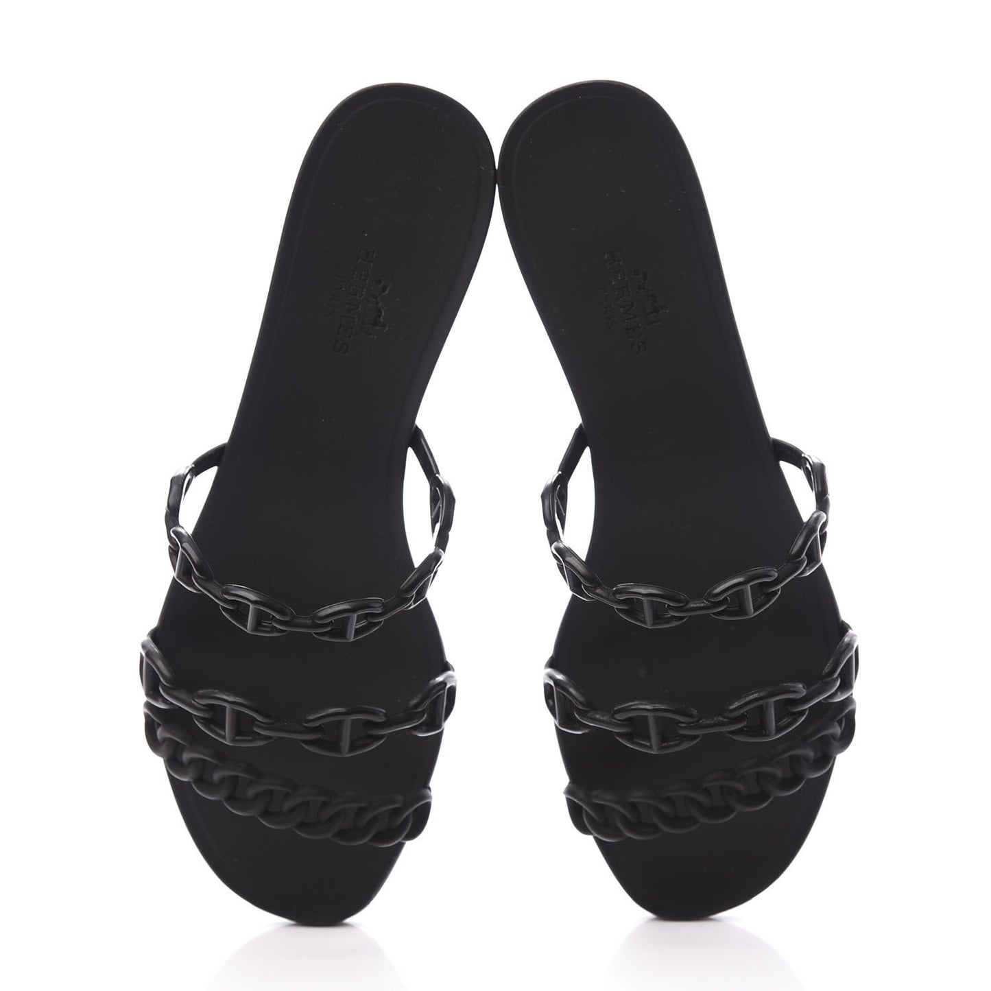 Rubber Chaine d'Ancre Rivage Sandals 36 Black