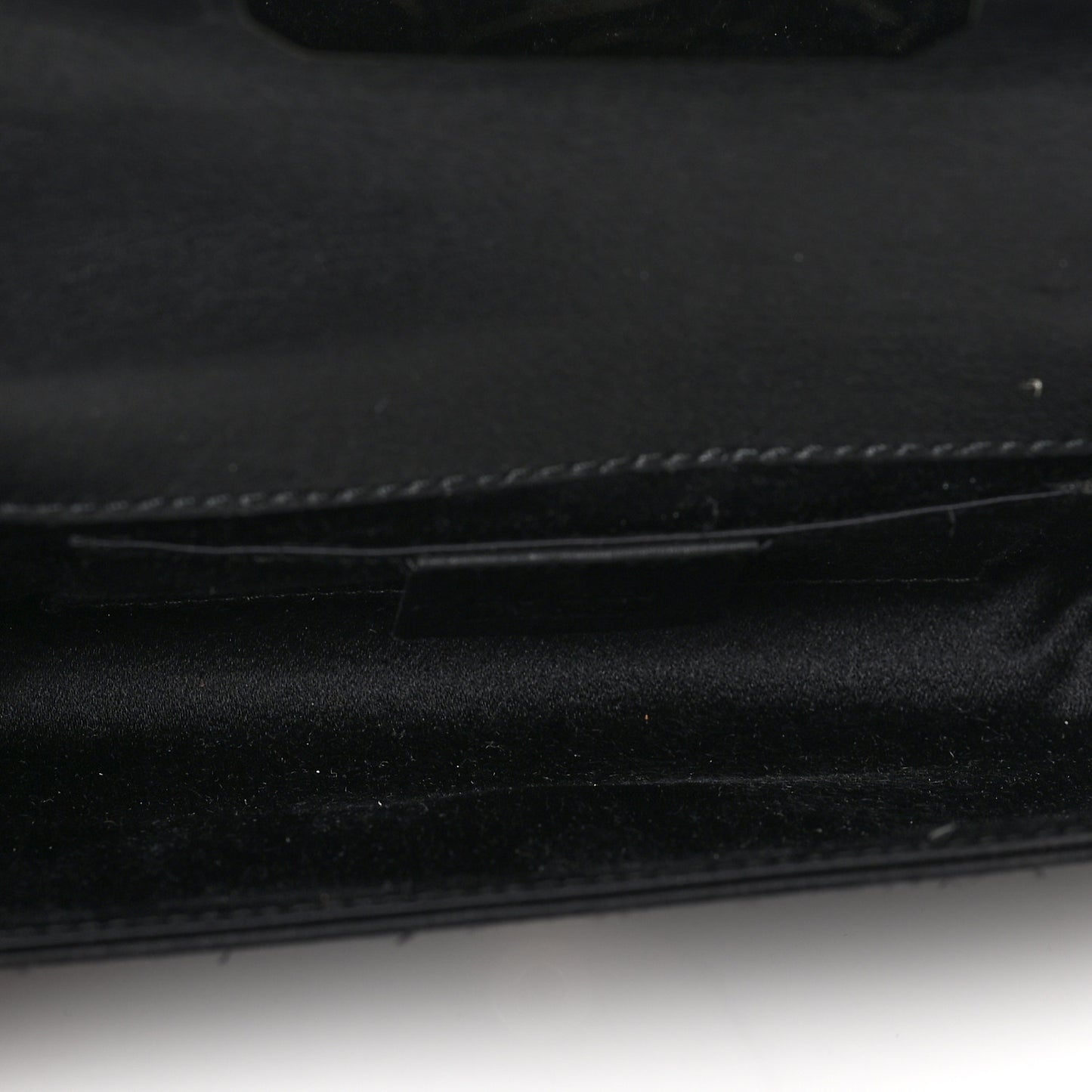 Satin Padlock Clutch Black