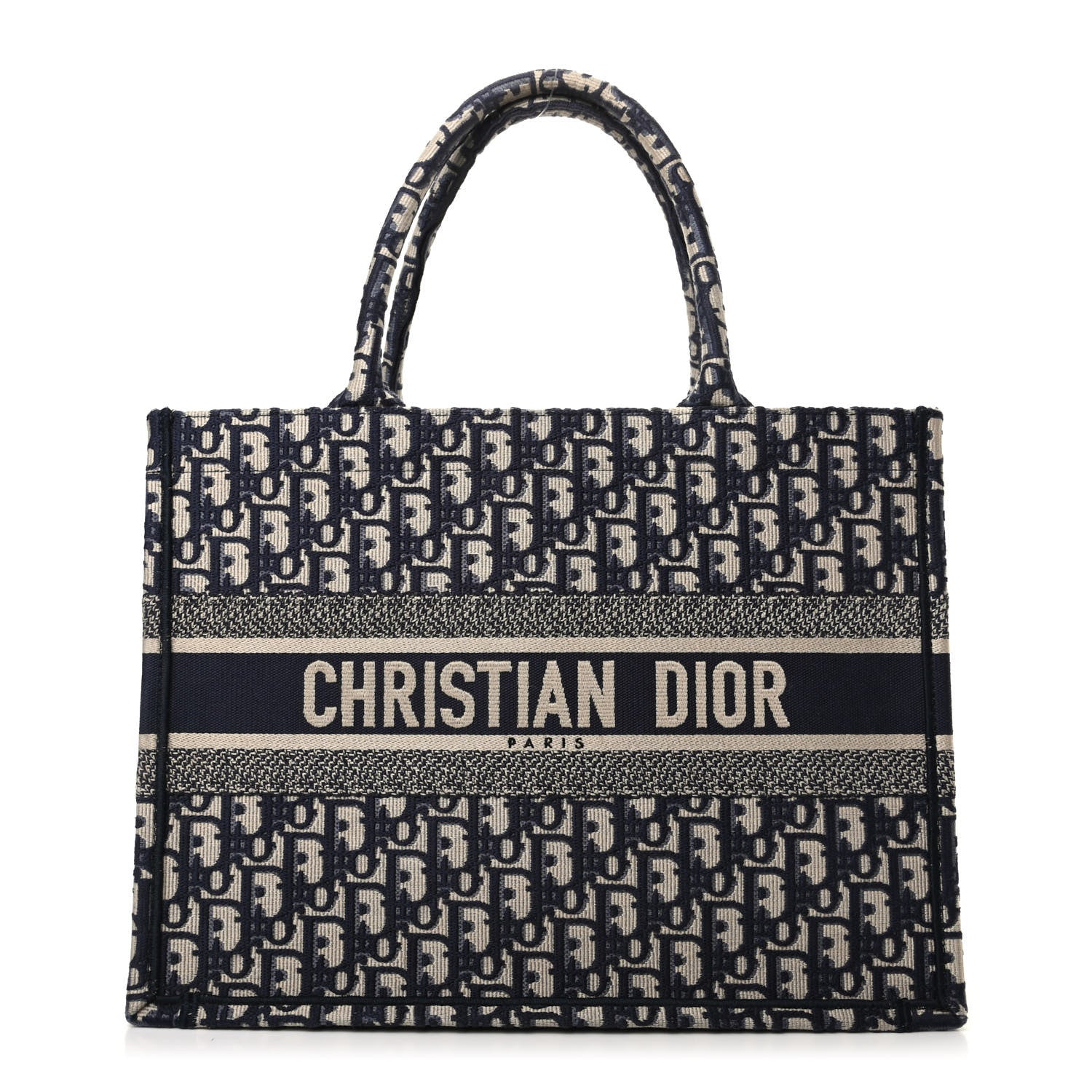 Christian Dior Oblique Medium Book Tote Blue Multicolor 1 of 8