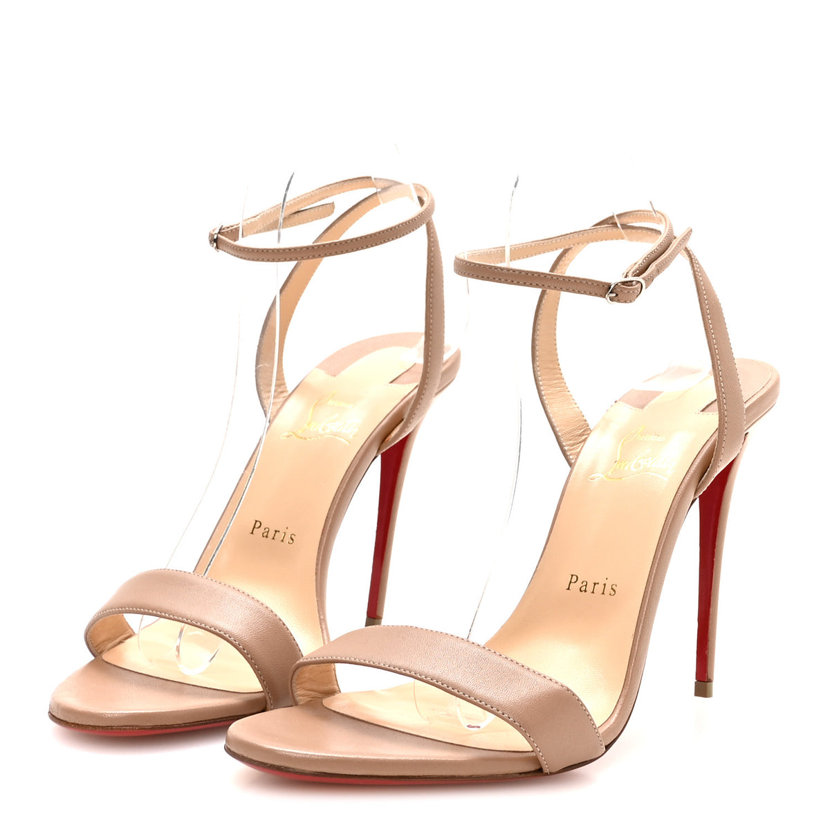 Nappa Loubigirl 100 Sandals 40.5 Nude