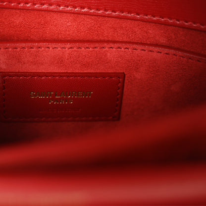 Saint Laurent Calfskin Medium Monogram Sunset Rouge Eros 8 of 11
