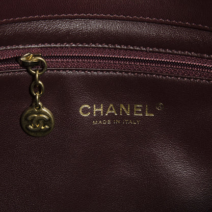 Chanel Lambskin Quilted Medium Diamond CC Flap Burgundy 7 of 8